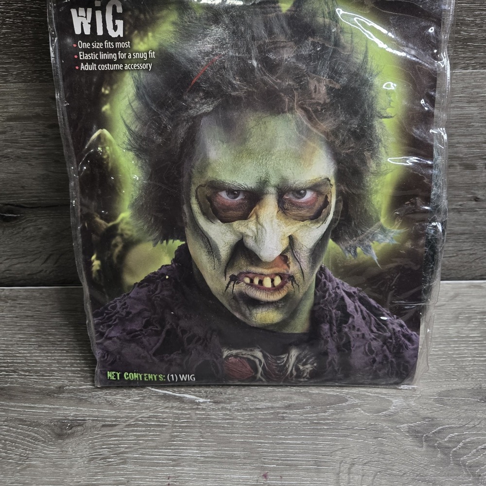 Fun World 9315 Zombie Wig Adult OS Gray Green Halloween Accessory Tested